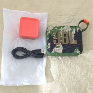 JBL Green Camouflage Speaker with Red Charger